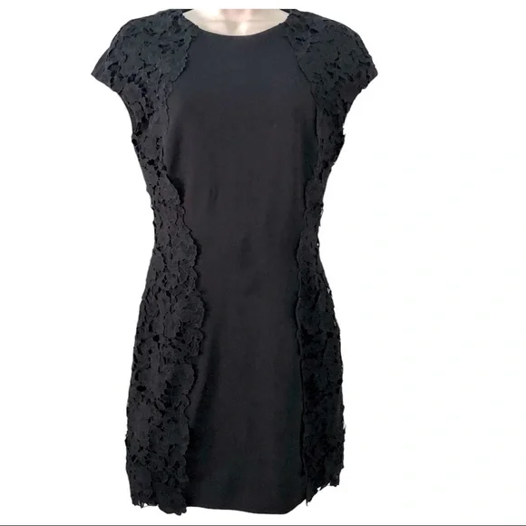 Ted Baker London Fitted Black Lace Mini Dress Size 1 (US 4) - Picture 3 of 15